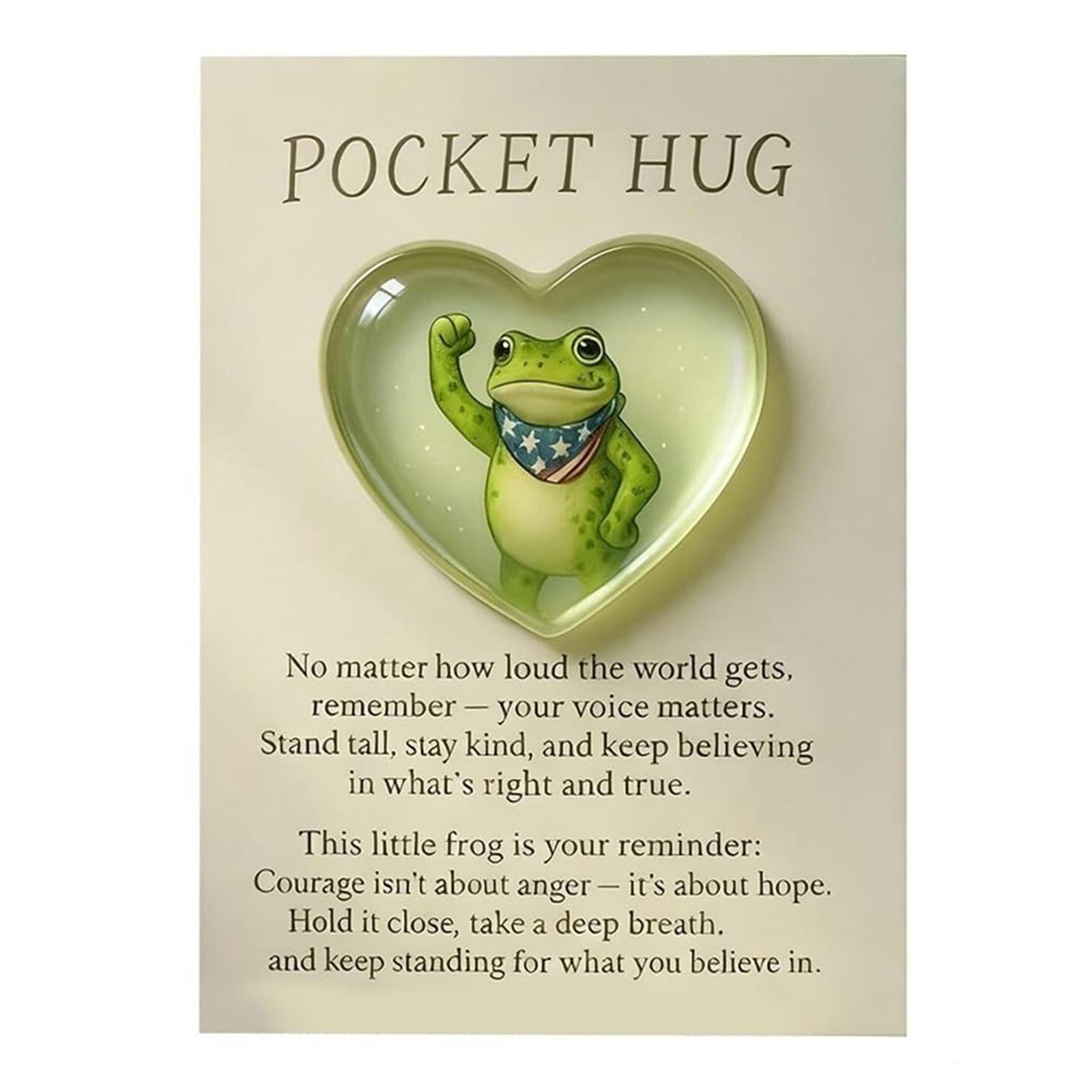 

Портлендские лягушки Карманные обнимашки с подарочной картой Ручная работа One Size