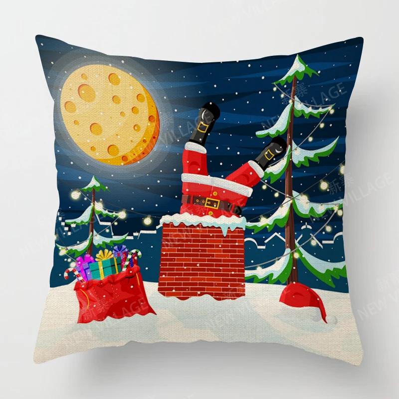 Decorative Cushion Home Living Room Decor Throw Pillow Cover 40*40 40X40Cm 60X60Cm 45X45Cm 50X50Cm Plant Winter Merry Christmas