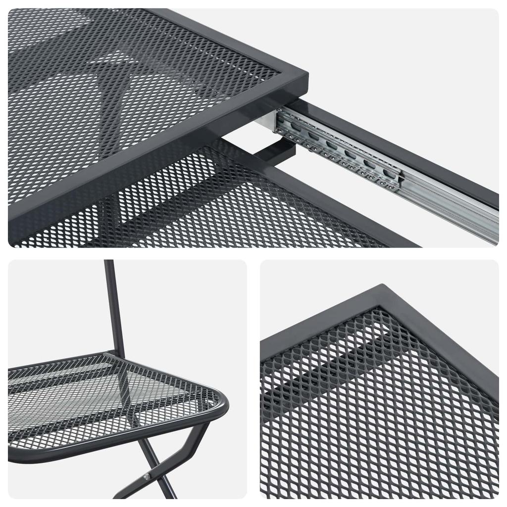 Garden Dining Set 7 pcs Anthracite 212 x 90 x 76 cm