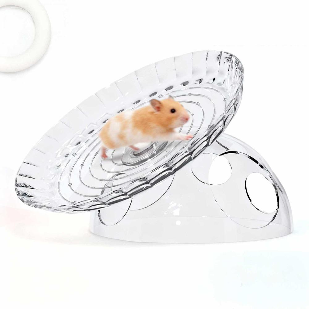 Silent Hamster Running Wheel Plastic Gerbil Roller Toy Spinner Running Disc  Cage Accessory