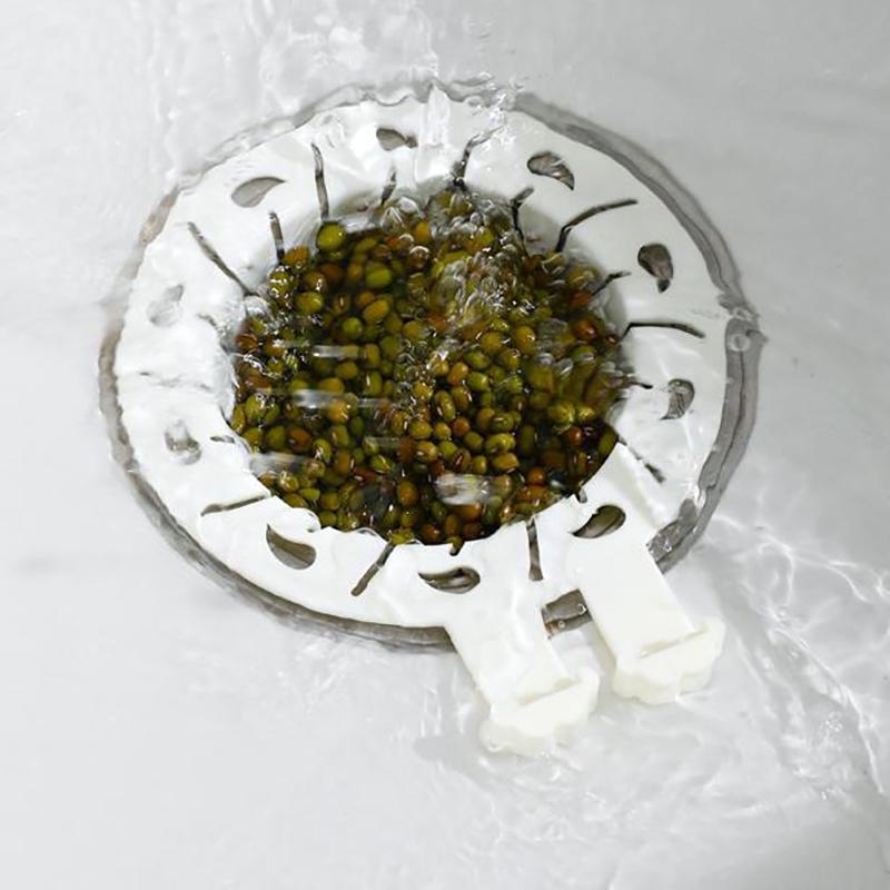 Kitchen Sink Filter Basket Leftover Food Residue Filter Sewage Blockage Prevention Anti Dirty Hand Adjustable Drain Basket