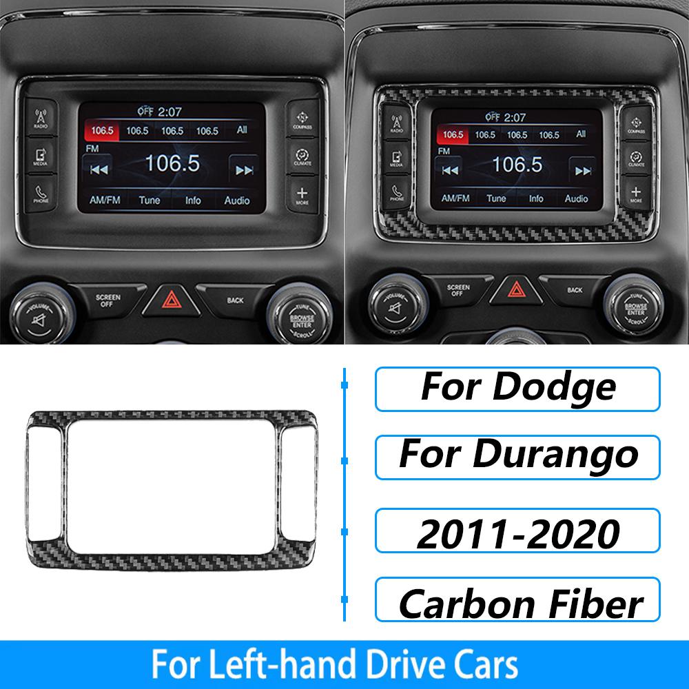 For Dodge Durango 2011-2020 Carbon Fiber Center Console Gear Shift Air Outlet AC CD Window Lift Trim Set Car Accessories Sticker