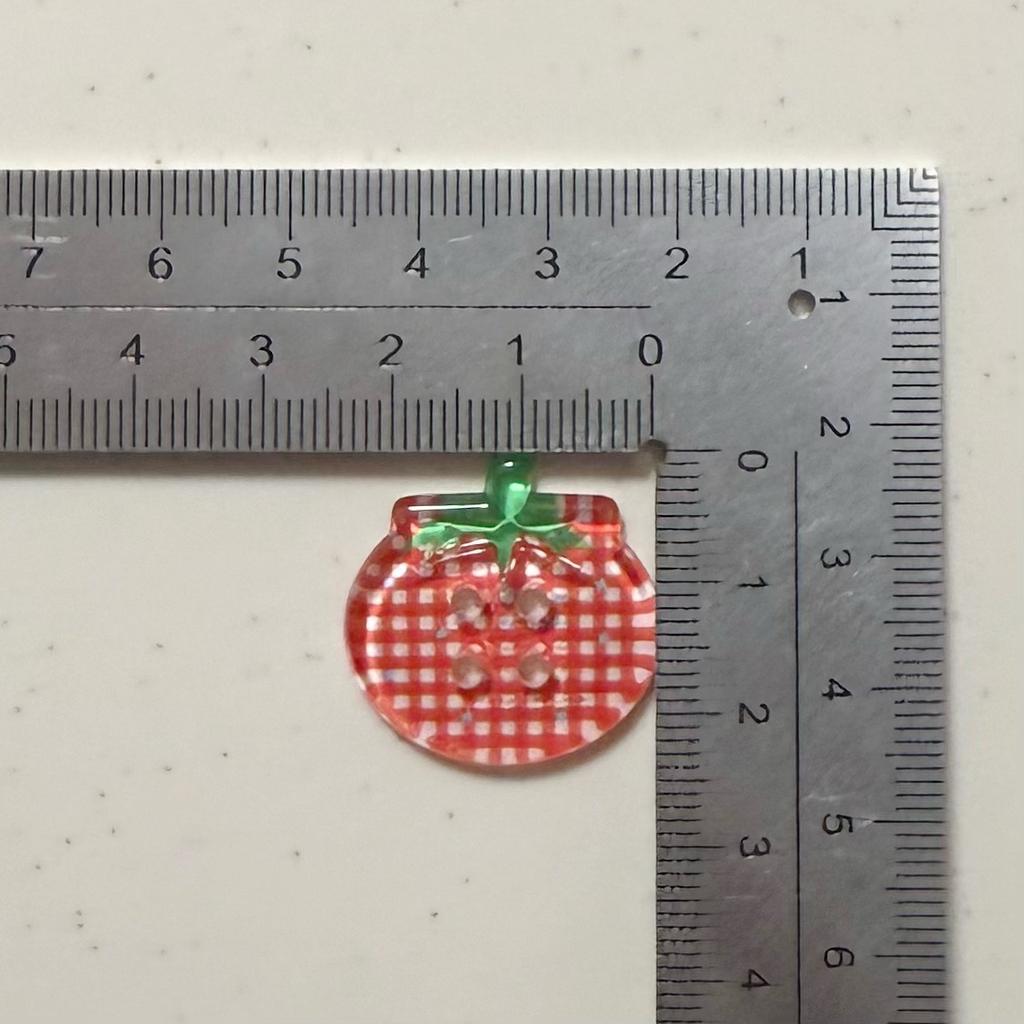 8/10/15Pcs Tomato Clear Buttons, DIY Sewing Accessories, Cute Jacket Cardigan Decoration, Button Up Garment