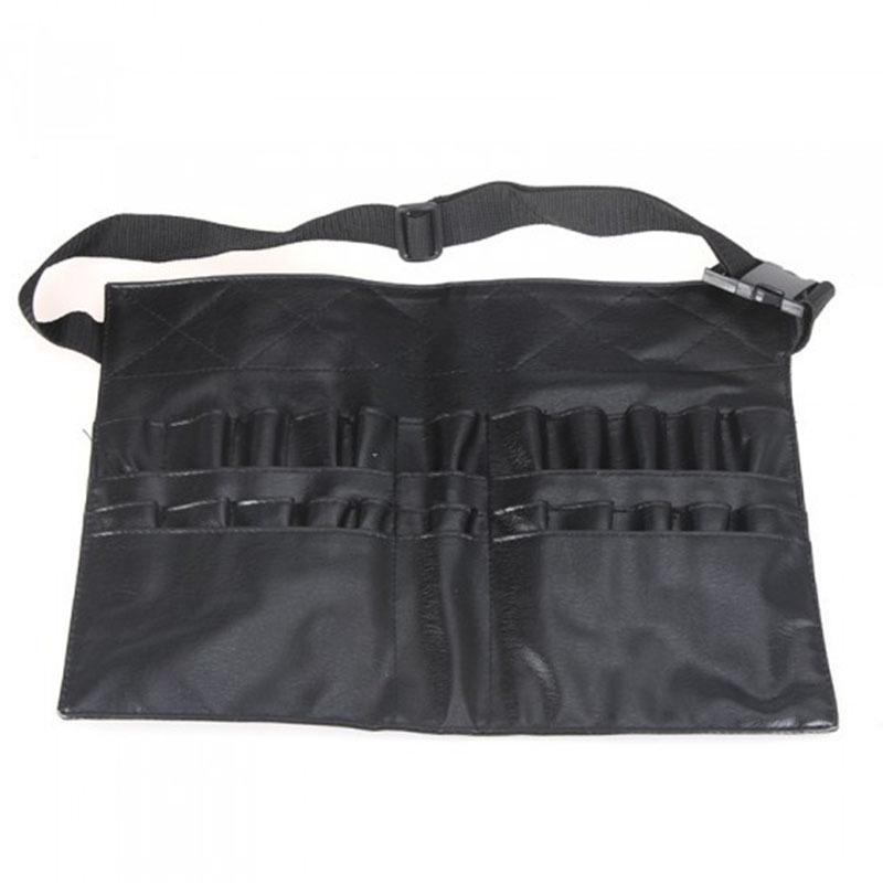 Black Foldable Makeup Brush Bag, Large Capacity, 14-40 Slots