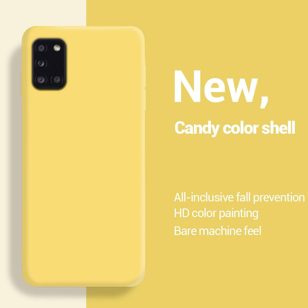 Liquid Silicone Soft Phone Case for Samsung Galaxy A31 A41 A51 A71 A11 A21S A12 A22 A32 A42 A52 A72 4G 5G Back Cover Cases