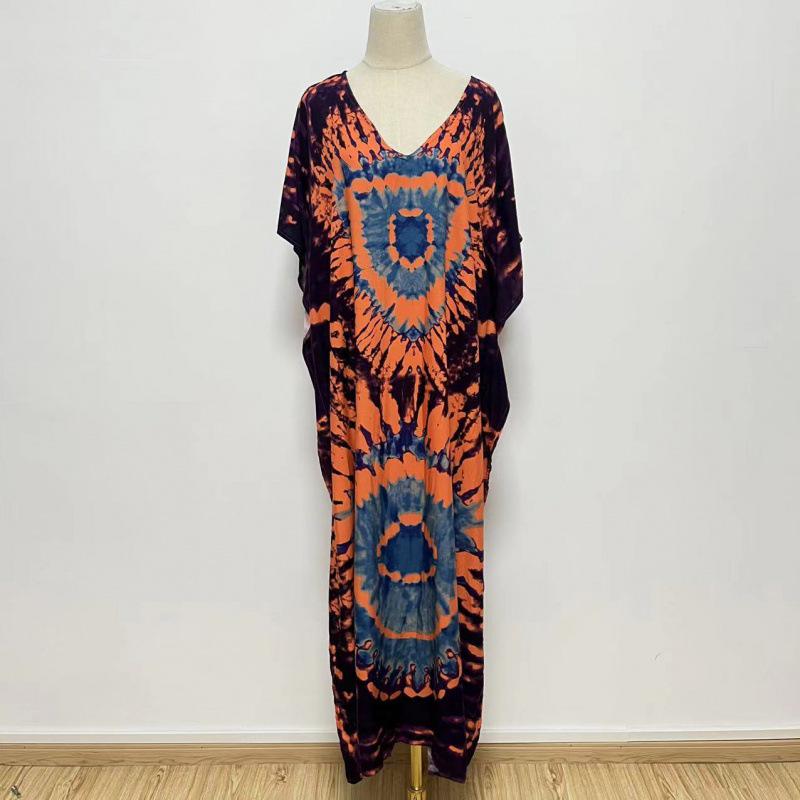 2022 European & American Beach Cover-up: Printed Long Robe & Bikini Sun Protection Dress