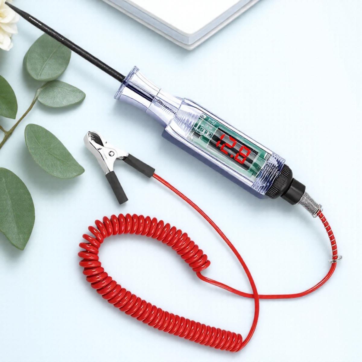 

Digital Car Truck Voltage Tester DC Voltage Probe Pen with Light Automotive Diagnostic Tool