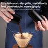 Manual Coffee Bean Grinder with Ergonomic Wood Crank 6 Core Conical Burr Digital Grinding Degree