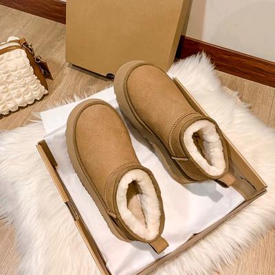 Thick-soled Heightening Mini Snow Boots Women's 2025 New Thickened Warm Bread Cotton Shoes Non-slip and Waterproof Northeast Cotton Boots