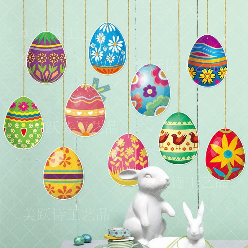 Easter Decorative Pendant Pendant Easter Egg Pendant Rabbit Carnival Party Arrangement Props