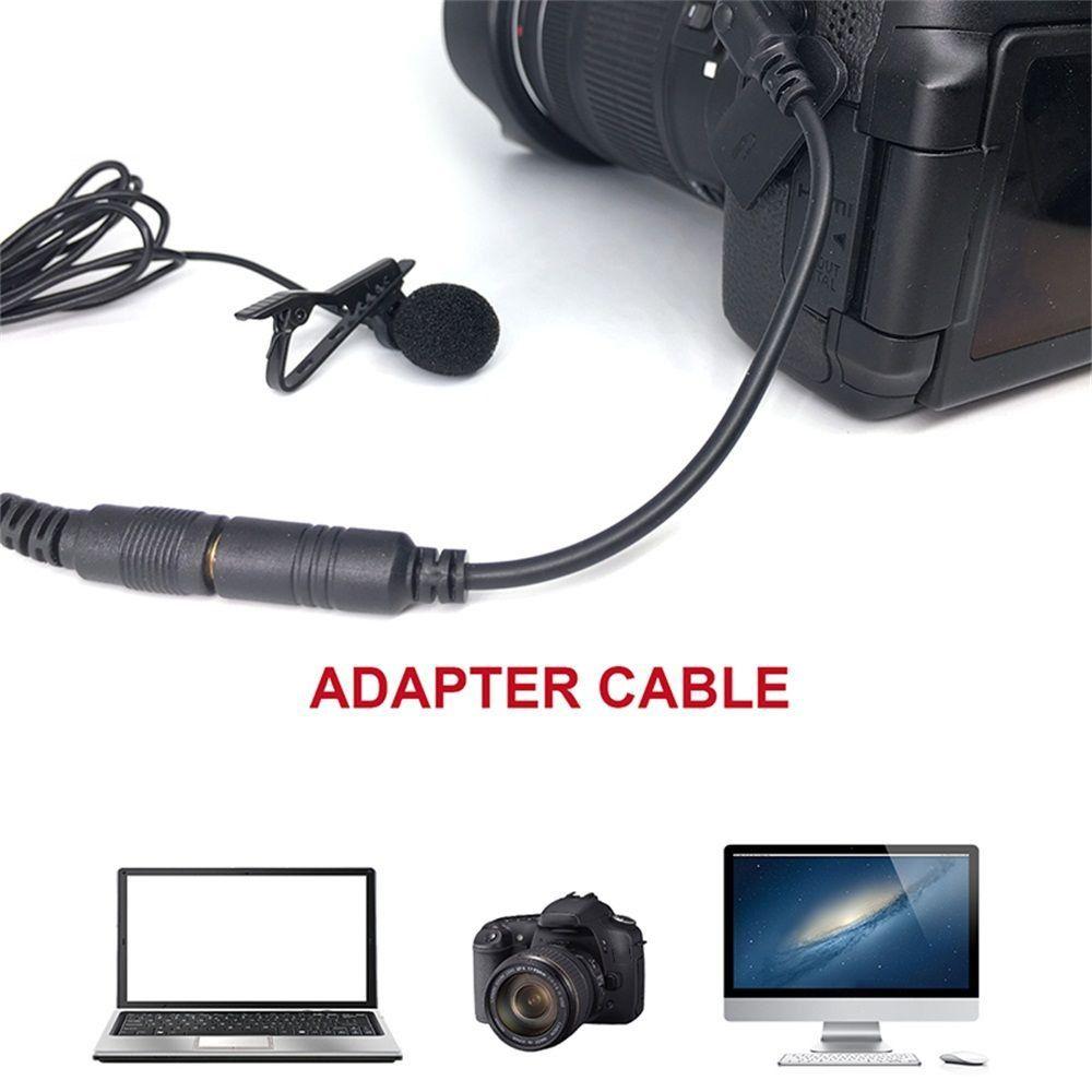 Mini 3.5mm Condenser Handsfree Lavalier Mic Clip On Lapel Microphones