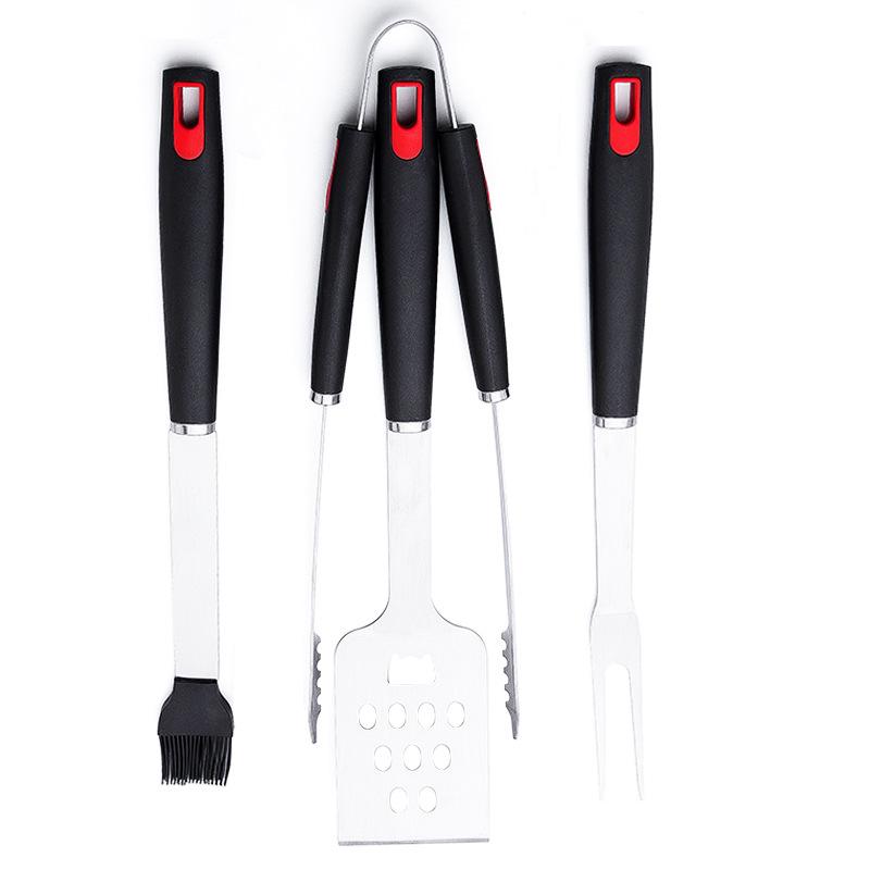 Stainless Steel BBQ Tool Set with PP Handles - Outdoor & Household Use