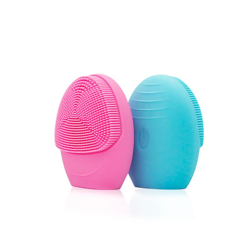 Mini Battery-Operated IPX6 Waterproof Silicone Facial Cleansing Brush for Deep Cleanse