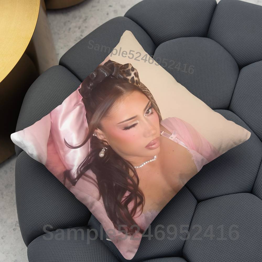 KKali Uchis Sincerely Square Cushion Pillow Case Sofa BedroomLiving Room Backrest Multiple Sizes Washable Covers