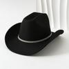 Men's and women's European and American style cowboy hat square rhinestone gem accessories hat retro jazz felt hat