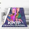 KPop Demon Hunters Anime Blankets Quality Soft Warm  Throw Blanket Autumn Kids Home Decor Graphic Bedspread