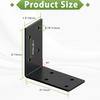 4PCS Heavy Duty L Shape Corner Brace 90 Degree Angle Bracket Solid Iron for Wood Furniture Shelf Support