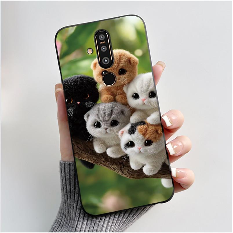 Case For Nokia 8.1 Plus/Nokia X71 Phone Casing Vast Grasslands With Beautiful WildFlowers Pattern Soft Black Anti-Scratch Case
