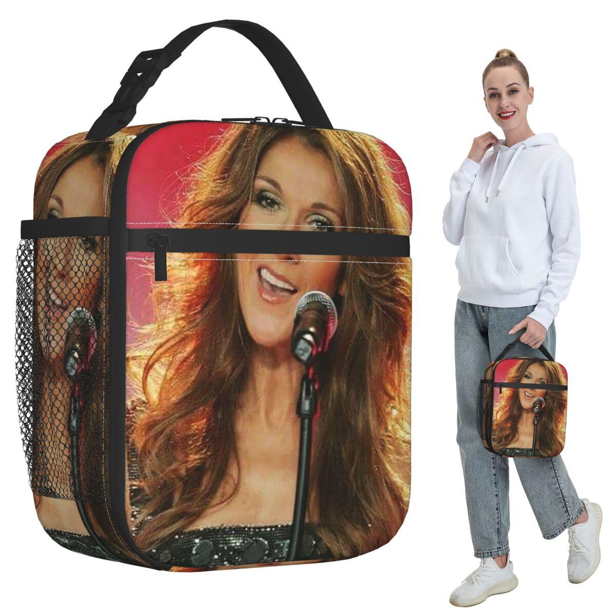 Celine Dion Insulated Lunch Bag for Women Office Cooler Thermal Food Box Tote Leakproof Lunch Boxes Container One Size