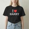 Camisetas Unisex Unisexs Me Encanta Harrys Divertidas Camiseta de Algodón Puro Estilos de Manga Corta Camisetas Cuello Redondo Ropa Original