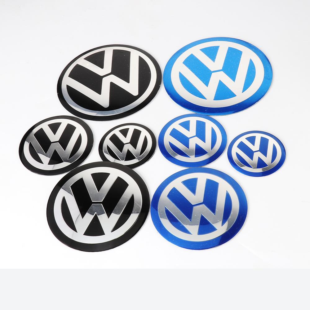 BFPQY1 70mm/80mm/90mm/100mm/120mm Car Wheel Center Hub Cap Sticker For Volkswagen VW Golf GTI Bora ID.3 Tiguan Passat Rline Polo Touran