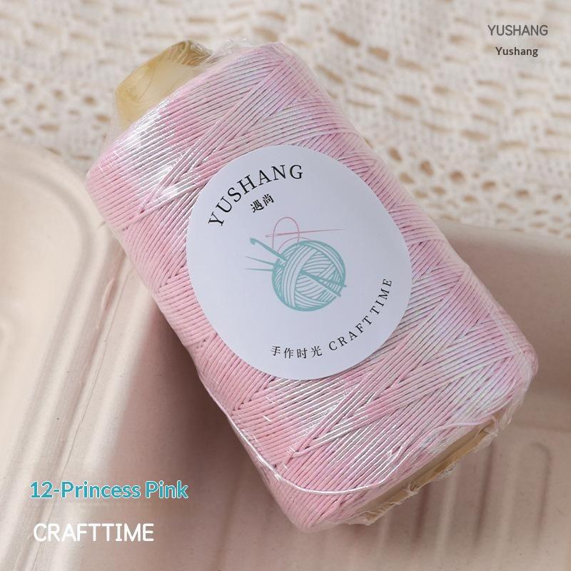 Shiny Glitter Core-Spun Yarn Tear-Resistant Hand Woven Thread for DIY Knitting Bags Purses Home Textile Craft Supplies