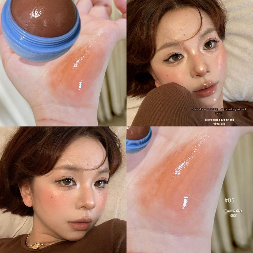 Peach Velvet Cream Blush: 3D Highlight, Natural Reddish Tone, Long-lasting Dewy Finish for Autumn/Winter