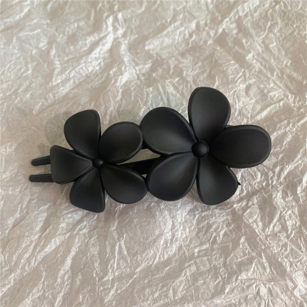 Flower Hair Clips Fashion Matte Black Floral Hairpins Hair Claw Clips Non-Slip Hair Clamps Grab Elegant Hair Accessories