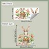 Easter Bunny and Eggs Wall Stickers Whimsical Cartoon Wall Art for Kids Room, Living Room and Hallway Joyful Spring Home Decor