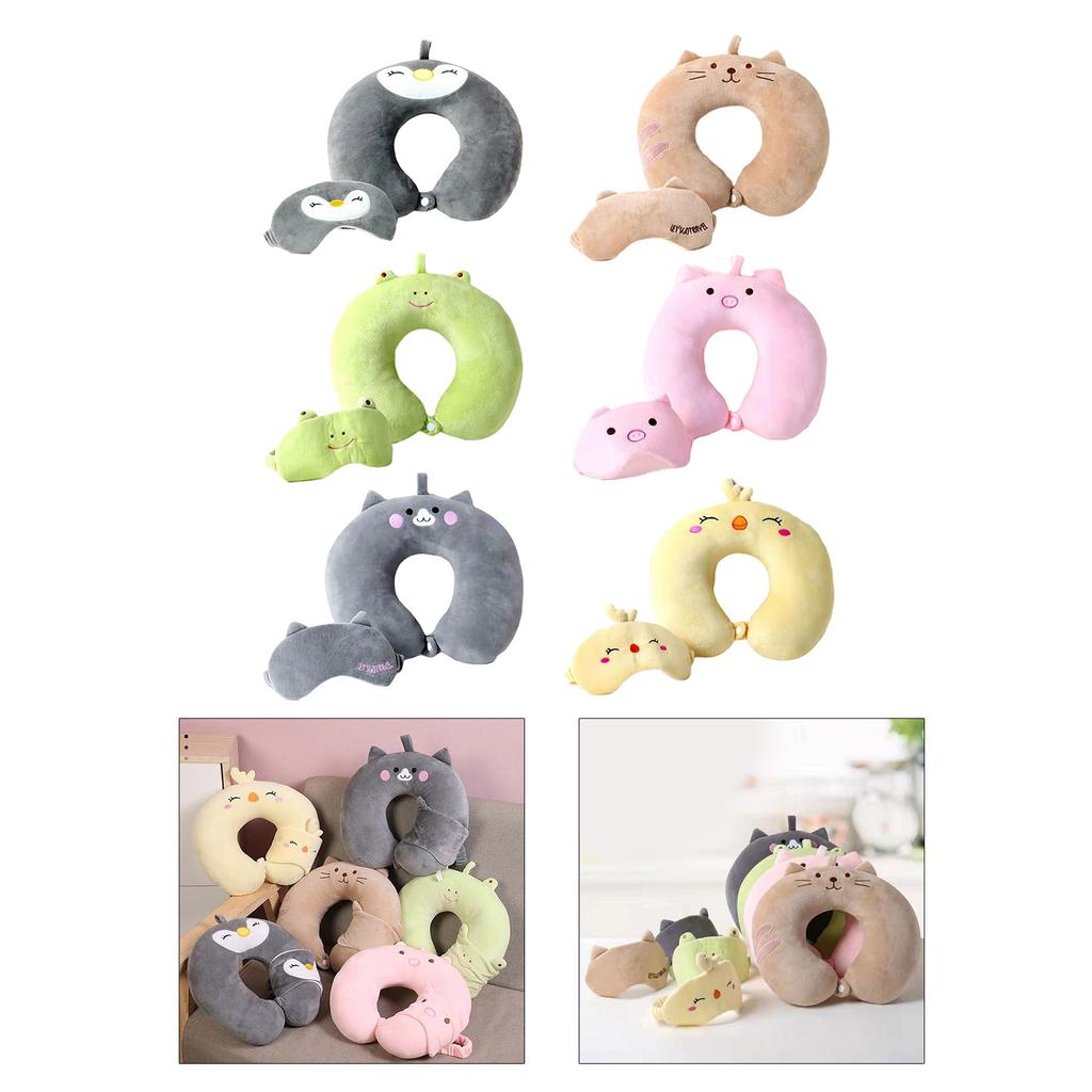 Soft and Supportive Travel Pillow for Kids and Adults Neck Support for Sleeping Traveling and Camping