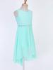 Kids Girls Sequins Chiffon High-low Pageant Wedding Bridesmaid Summer Party Flower Girl Knee Length Dress