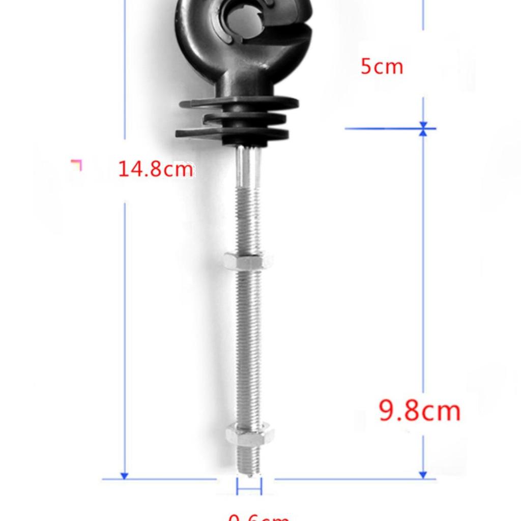Electric Fence Insulators for Cattle & Wild Boar Prevention - Extended, Thickened Netting with Self-Tapping Rubber Insulating Nails