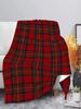 Rustic Plaid Christmas Throw Blanket Red Green Soft Flannel Fleece Perfect for Sofa Bed Office Travel Home Decor