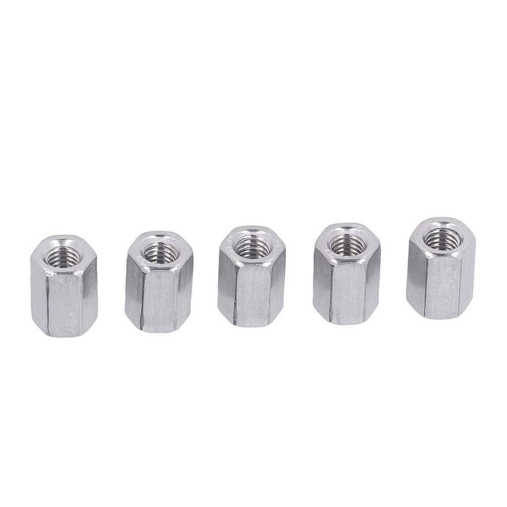 20Pcs Hex Coupling Nut Set Connector 304 Stainless Steel Industrial Fastener M6x1.0 10 L15mm