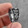 Viking Norse Mythology Odin Stainless Steel Mens Rings Punk Amulet for Male Boyfriend Biker Jewelry Creativity Gift