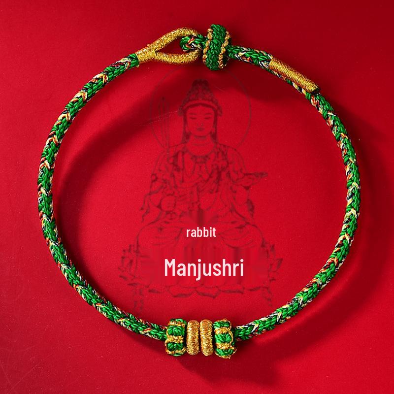 2025 Year of the Snake Zodiac Bracelet: Red String with Pig, Tiger, Monkey, Dragon, Benming Buddha & Tai Sui Charms