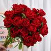 7pcs Roses Artificial Flowers Rose Flower Branch Artificial Red Roses Realistic Fake Rose for Wedding Home Decor