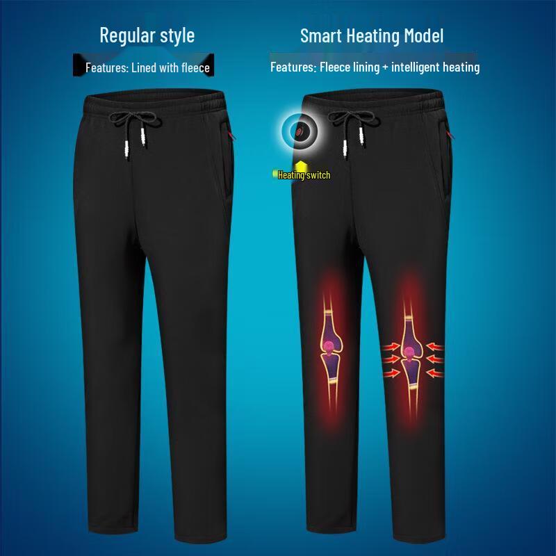 Shenbaolai Men's Fleece-Lined Thermal Casual Pants
