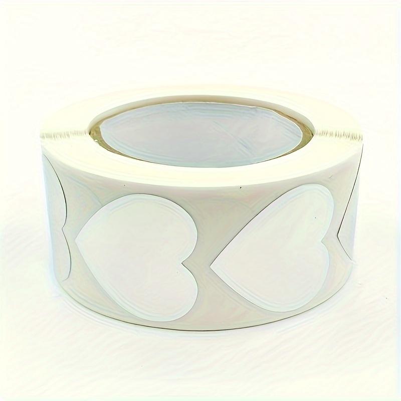 300 Pcs/ Roll, Heart-shaped Thank You Self-adhesive Blank Love Sticker, Label Sticker, Sealing Sticker