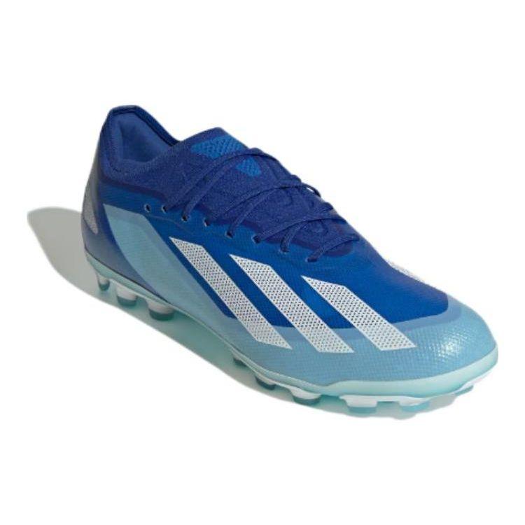 Adidas X Crazyfast.4 Round Toe Lace-Up Simple Versatile AG (Rubber Short Stud) Fabric Soccer Shoes Men Soccer Shoes Blue White IF0163
