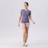 Women's 2.0 Quick-Dry Slim Fit Knitted Yoga Top - Breathable, High-Elastic, Short-Sleeve Fitness T-Shirt