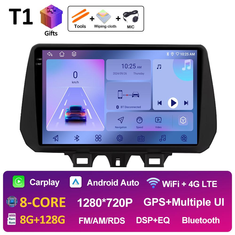 GPS Navigation Car Video For Hyundai TUCSON 2019 2020 2021 Radio Player Autoradio Bluetooth Cooling Fan QLED IPS Screen No 2 Din