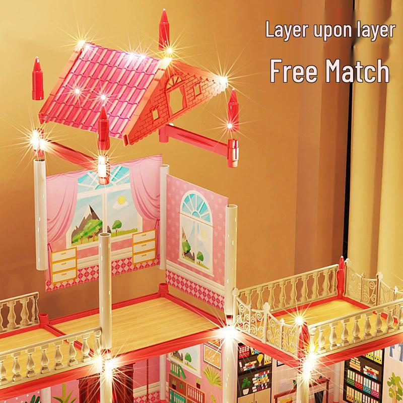 Children's Pretend Play Castle Dollhouse - Educational, Assembled, Birthday Gift for Girls