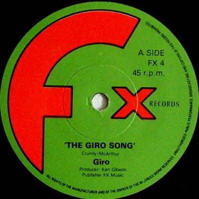 7-Zoll Schallplatte GIRO - Das Giro-Lied FX4 FX Records UK Reggae, Ska & Dub Gebraucht