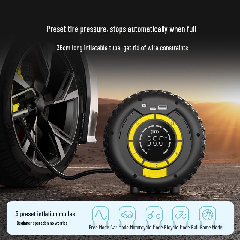 All-in-One Car Tire Inflator & Emergency Jump Starter