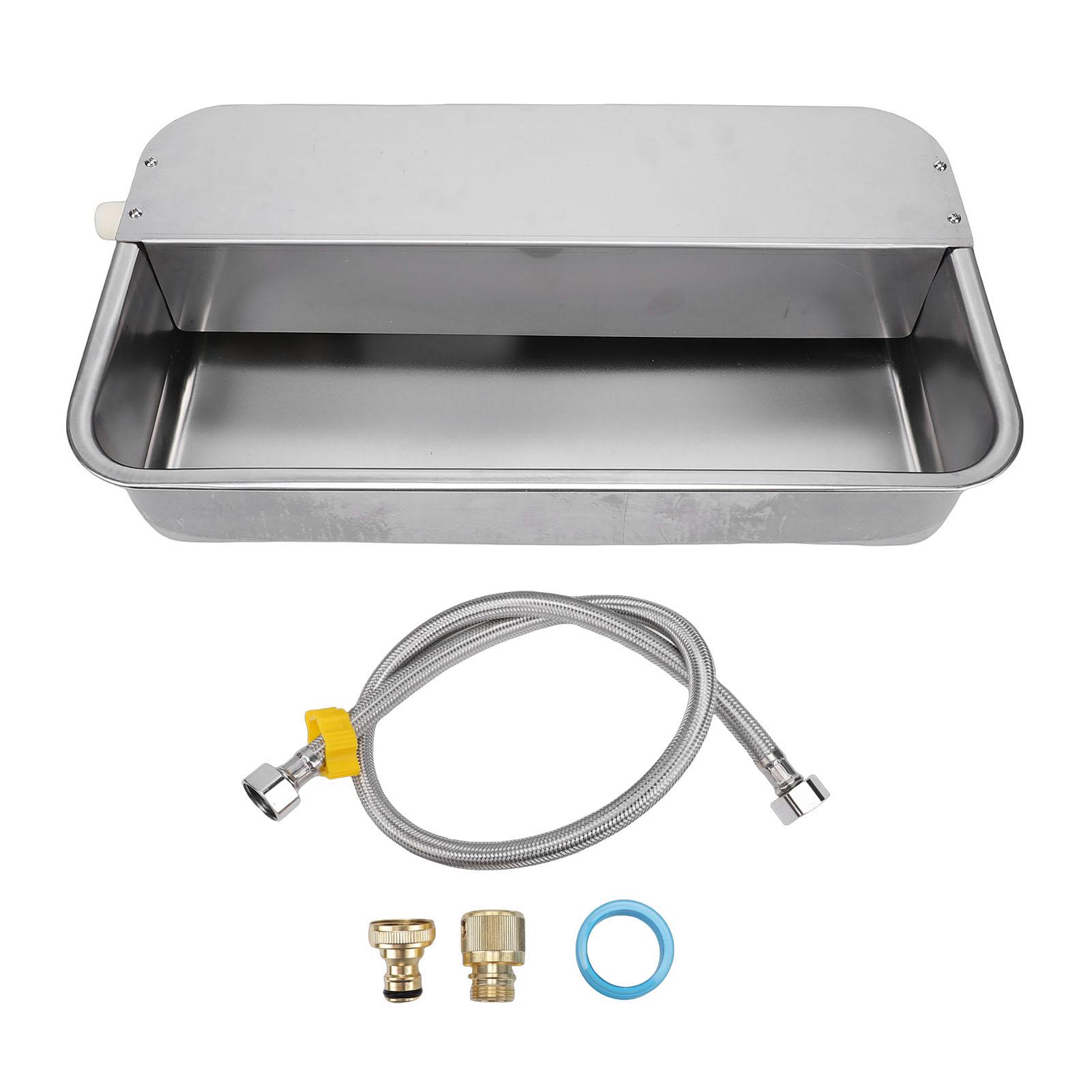 Automatic Livestock Waterer Livestock Full Automatic Water Dispenser Stainless Steel Thickened Auto Fill Pet Water Bowl for Farm