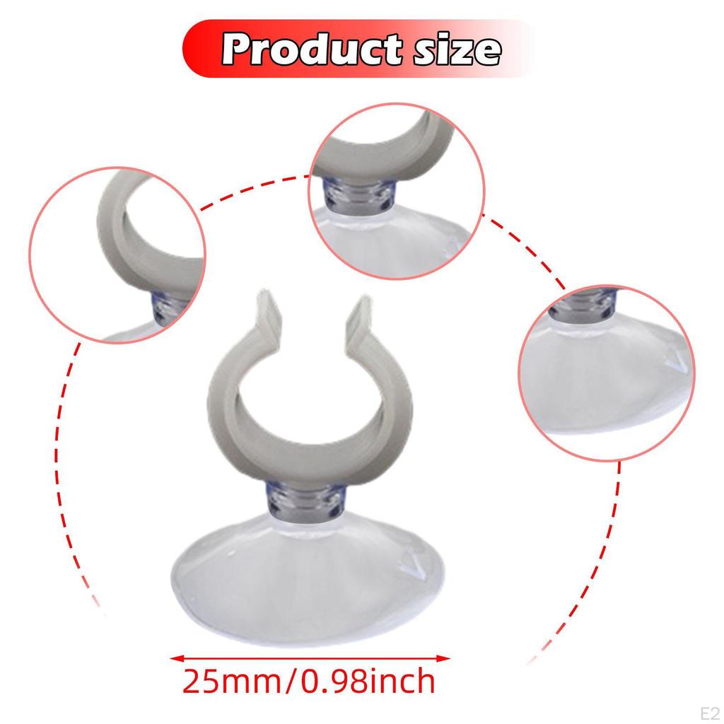 10 Pieces Aquarium Heater Suction Cups Clips Fishing Tank Tools Practical 2.5 cm Outer Diameter