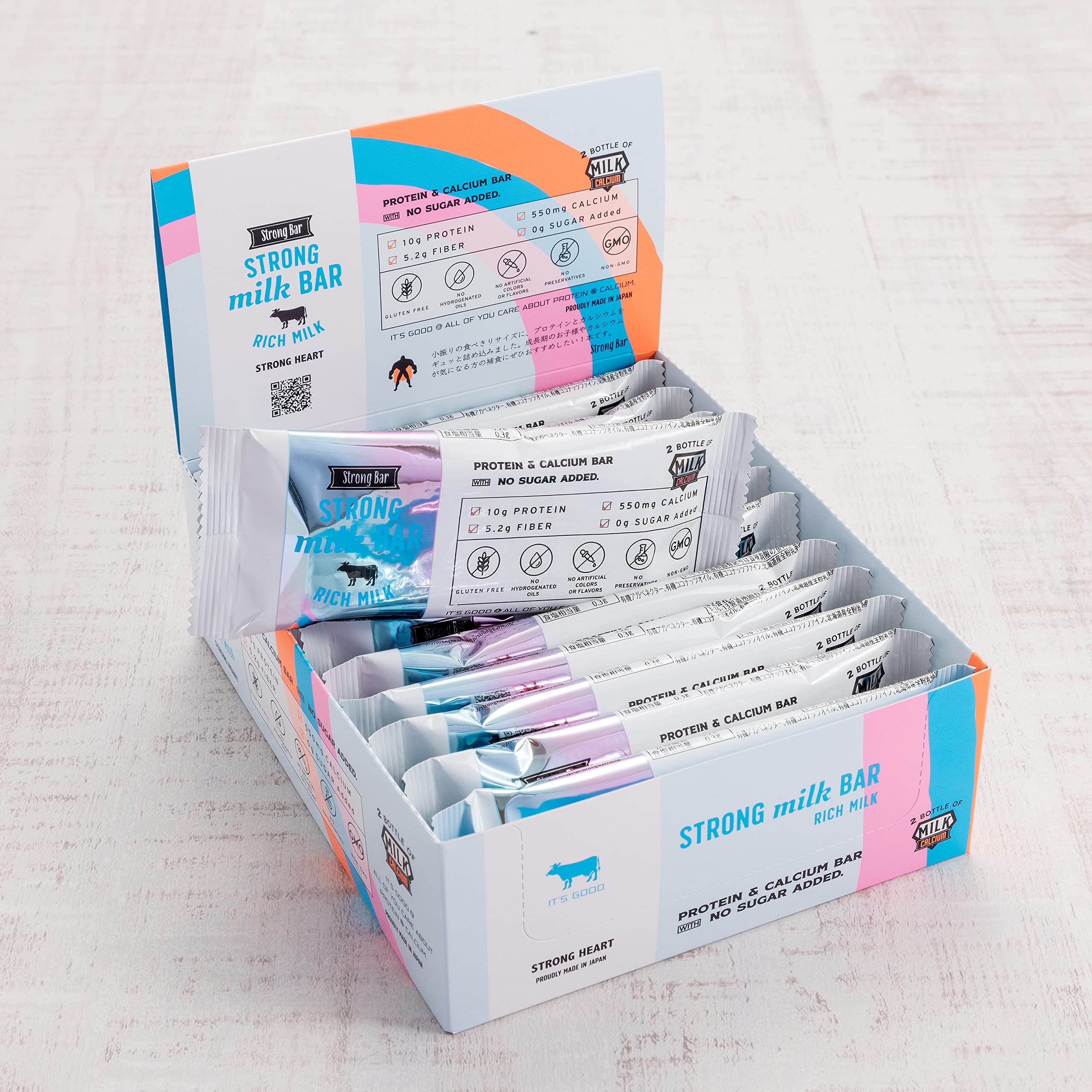 

Протеиновый батончик Strong Milk Bar (12 шт.) (Жирное молоко)
