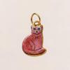 Stainless Steel Kitten Print Enamel Ceramic Pendant Necklace/Bracelet