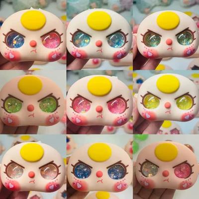 In Stock Baby Three Cute Glass Flowing Sand Eyes Suitable For 100% Baby Three Diy Doll Faces And Eyes Accessory Christmas Gift